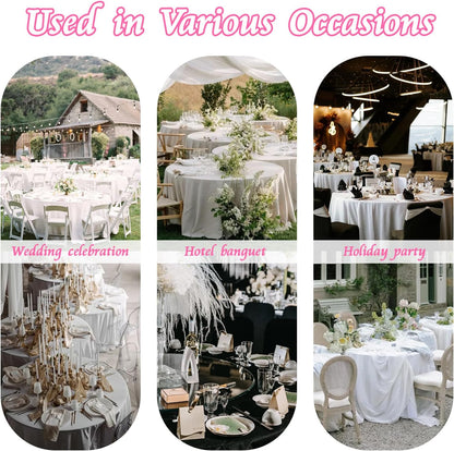1 Pack 60 Inch / 5ft Round Satin Tablecloth, Light Pink