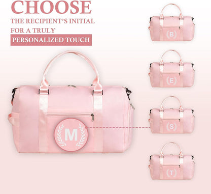 Gym Bag for Women & Men, Fitness Workout Sports Travel Duffle Bag with Wet Pocket & Shoes Compartment, Great Present for Gym Lovers