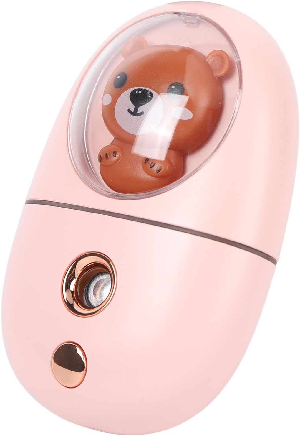 Cute Animal Facial Mist Sprayer USB Rechargeable Mini Eye Face Humidifier for Travelling 35ml (Pink)