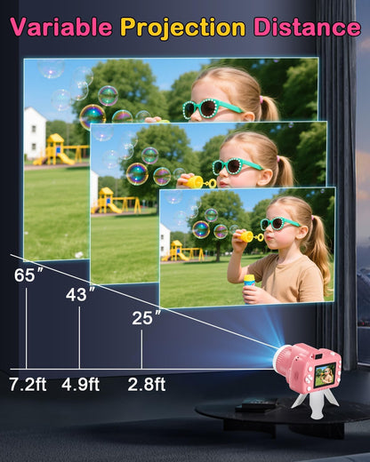 48MP Fun Kids Camera with Projector: Turn Memories into A Mini Movie Night