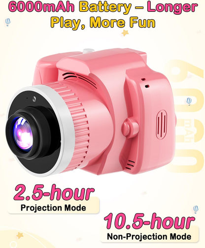 48MP Fun Kids Camera with Projector: Turn Memories into A Mini Movie Night