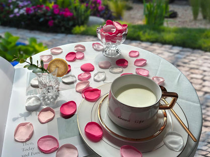 400Pcs Rose Petals for Wedding Decor, Blush Pink, Silk