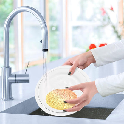 Peach Orange Yellow Gradient Kitchen Sponges Cleaning Dish Sponges Non-Scratch Natural Scrubber Sponge for Kitchen Bathroom Cars Pack of 3