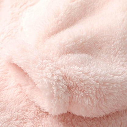 Hooded Plush Robes for Women with Cat-Paw Side Pocket Long Sleeve Raglan Bathrobe Terry Cloth Flannel Bathrobes