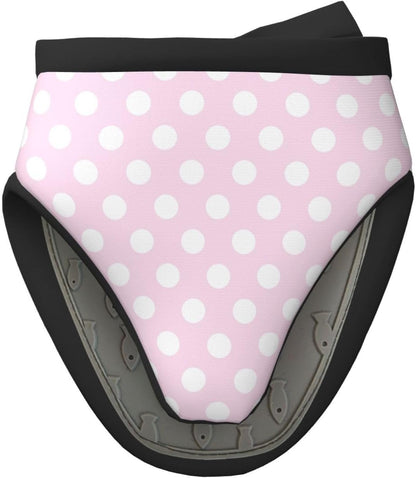 Mini Silicone Oven Mitts, Light Pink Polka Dot Print A Oven Mitts Heat Resistant, Pot Holders for Kitchen Cooking & Baking Gloves