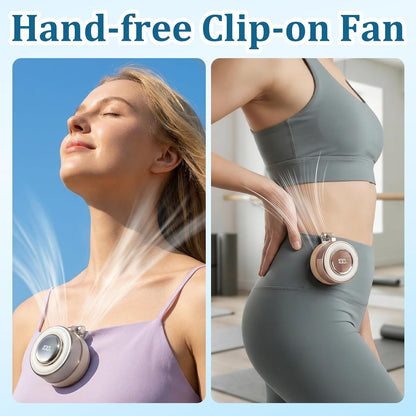 Portable Silent Mini Bladeless Electric Fan, 2026 New Mini Bladeless Fan Clip On,Small fan Clip on for Shirt & Waist,Adjustable 3-Speed For Outdoor & Travel & Office,Travel Accessories,Gift (Pink)