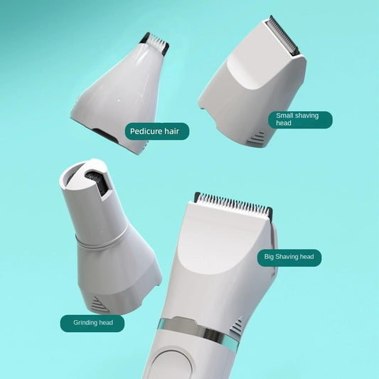 Four-in-One Pet Hair Shaving Artifact, Waterproof and Easy to Wash and Shave Feet, Grinding Armor Without Hurting Claws, Low Noise Built-in Battery