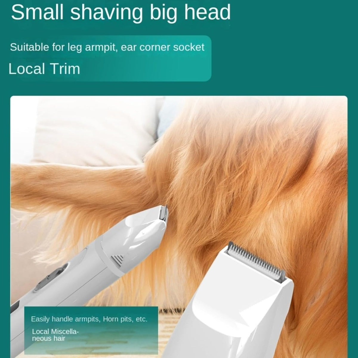 Four-in-One Pet Hair Shaving Artifact, Waterproof and Easy to Wash and Shave Feet, Grinding Armor Without Hurting Claws, Low Noise Built-in Battery