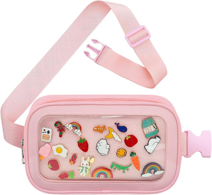 Pin Bag Fanny Pack, Ita Bag Storage Crossbody Belt Bags, Pink