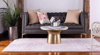 Bromley Collection Area Rug - Wells (4' 1" x 6' 1" Rectangle, Pink/ Ivory)