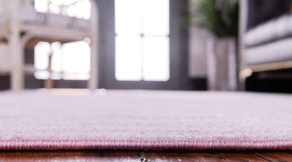 Bromley Collection Area Rug - Wells (4' 1" x 6' 1" Rectangle, Pink/ Ivory)