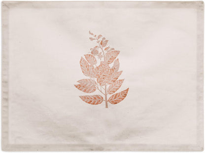 Botanical Peach Pattern Placemat 14 x 18 Poly Twill Placemat