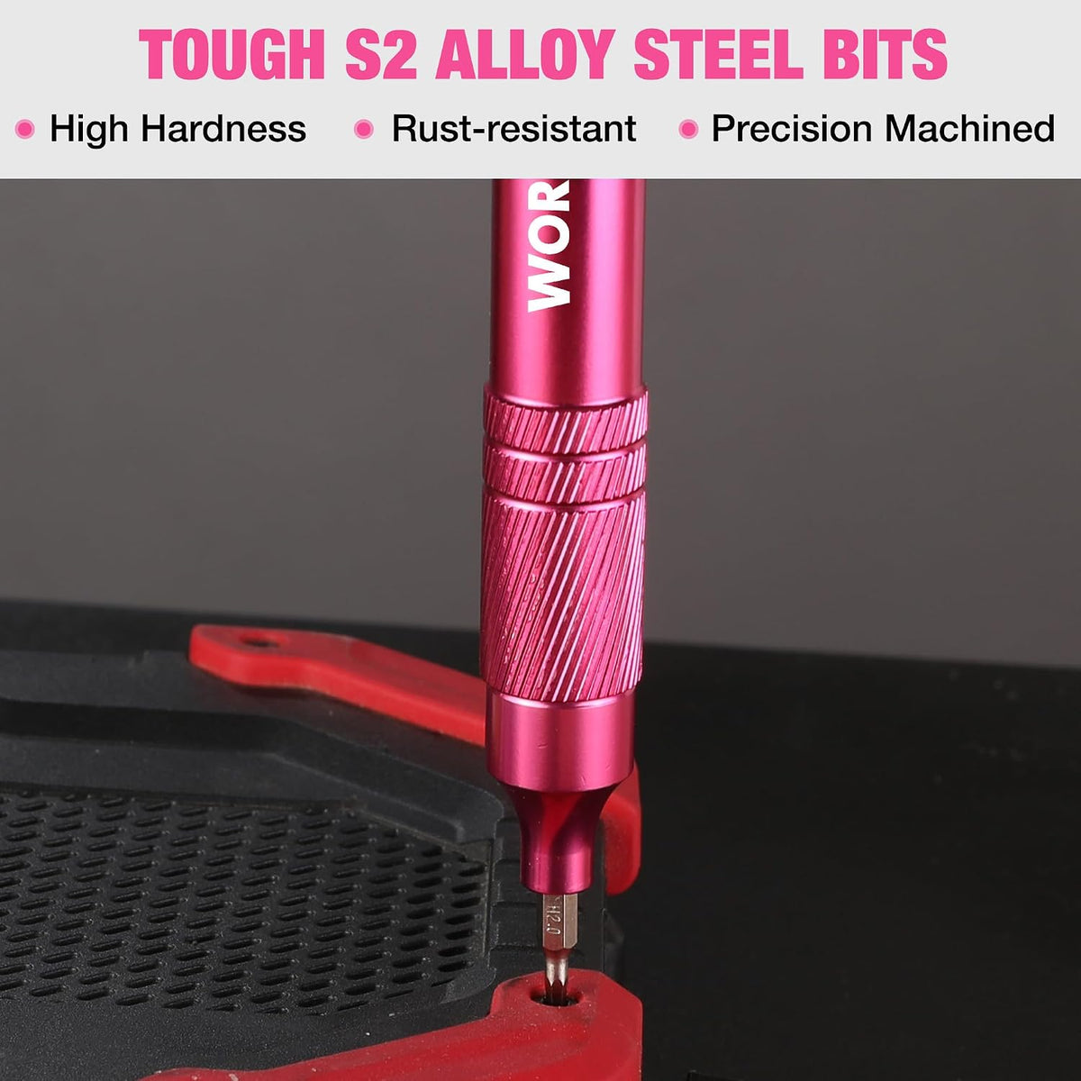 24 in 1 Multi Bit Mini Screwdriver Set Magnetic, Pink