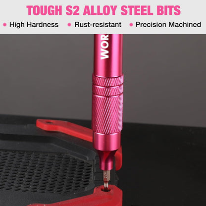 24 in 1 Multi Bit Mini Screwdriver Set Magnetic, Pink
