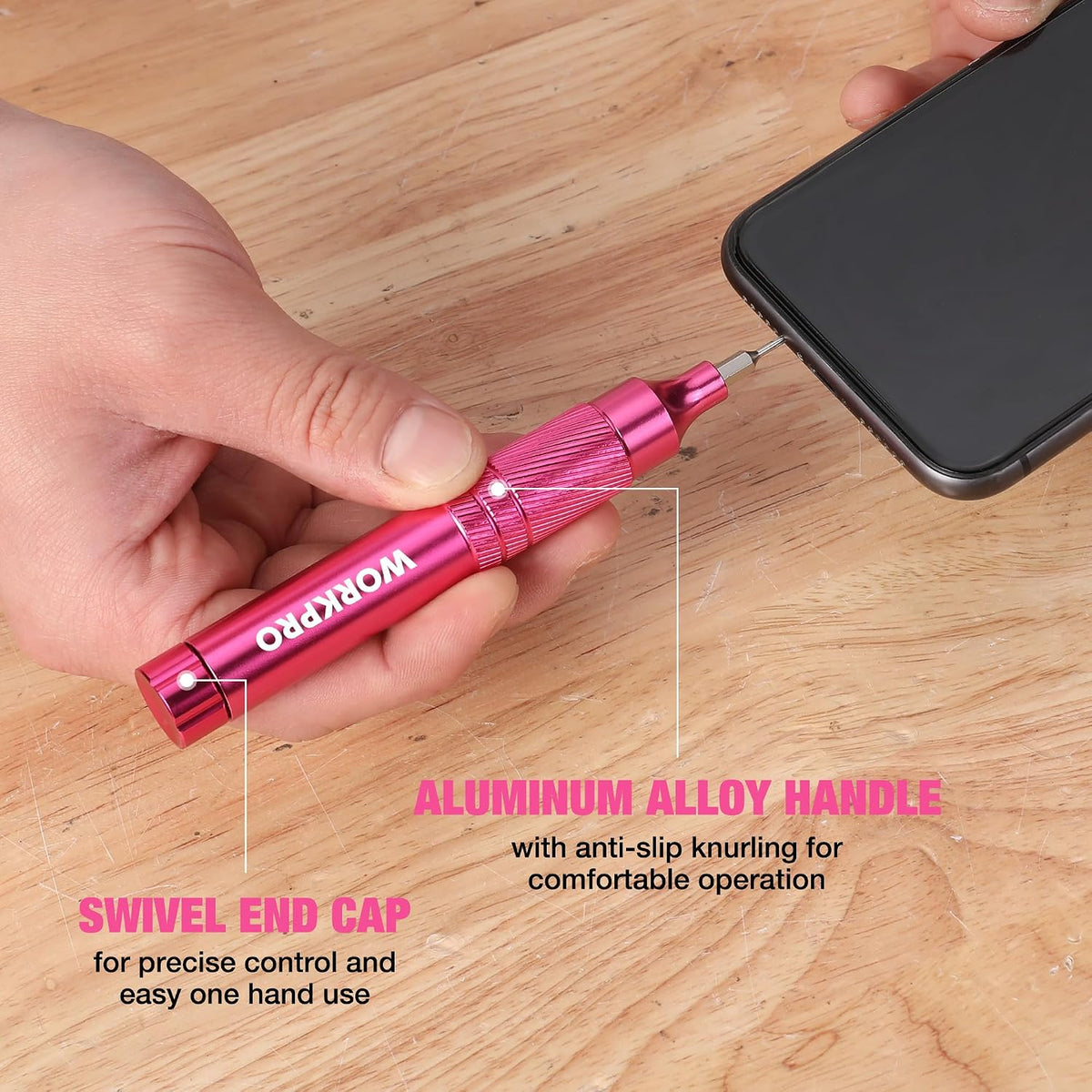 24 in 1 Multi Bit Mini Screwdriver Set Magnetic, Pink