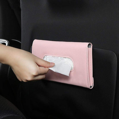 Pink Car Tissue Holder for Sun Visor, Car Accessories for Women