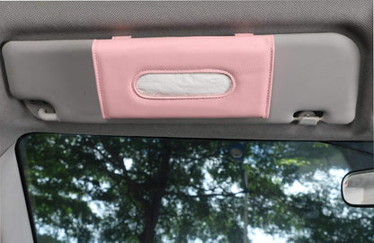 Pink Car Tissue Holder for Sun Visor, Car Accessories for Women