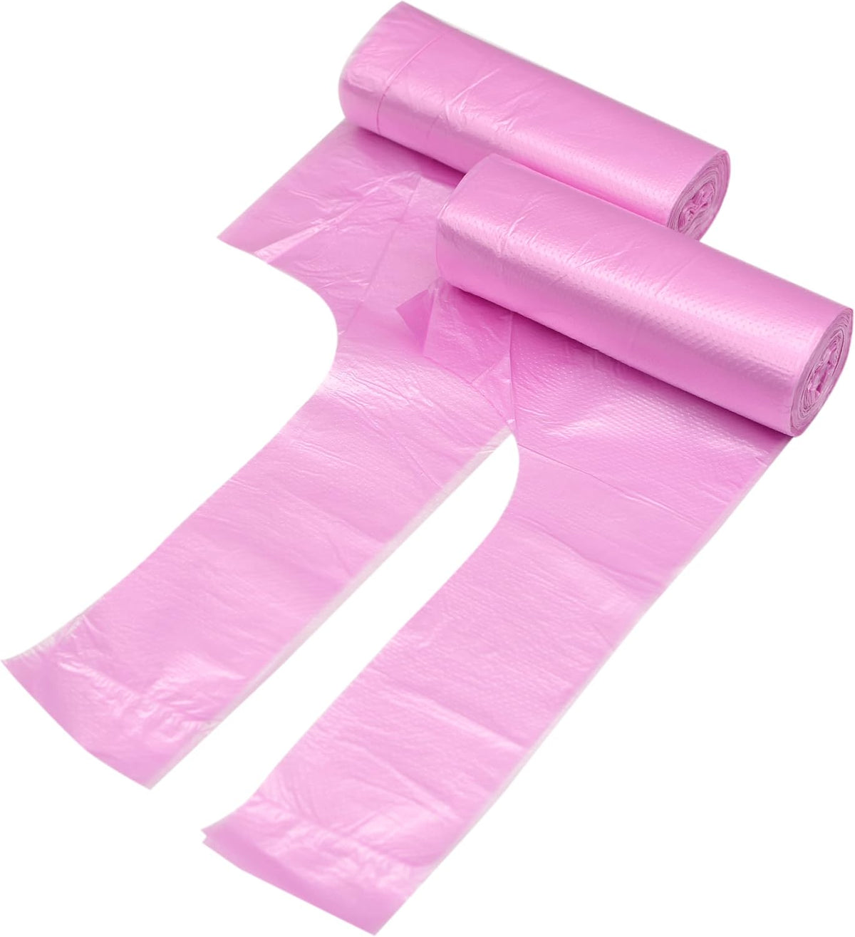4 GALLON Bathroom Trash Bags, 5 Rolls/100 Counts Small HANDLES Garbage Bags for Office, Kitchen,Bedroom Waste Bin,Colorful Portable Strong Rubbish Bags (Pink 100 Counts)