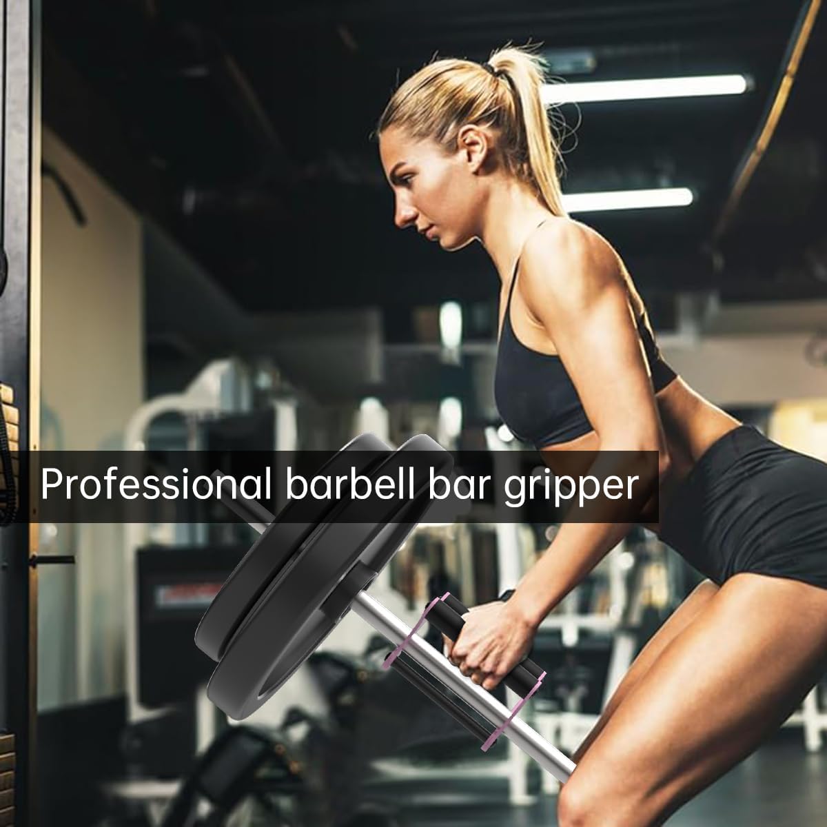 V Bar Landmine Handle Attachment for Barbell Bar, Solid Multi-Grip Landmine Handle Attachment with Non-Slip Rubber Handle, Fits Olympic Bars Strength Training Bars