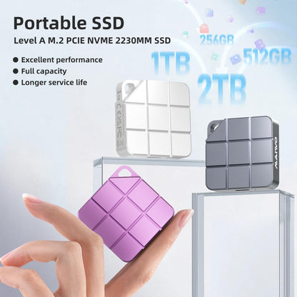 1TB External SSD Up to 1050MB/s, Build-in M.2 2230 PCIe NVMe, USB-C Mini Cute Portable SSD External Solid State Drive for iPhone 17/16/15 Pro Max MacBook Pro Air, All-Metal Shell