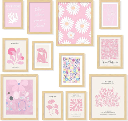 Pink Matisse Wall Art, 12 Aesthetic Prints, Unframed