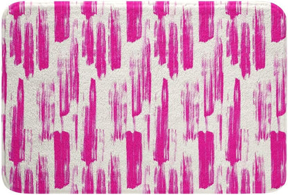 Pink Stripe Line Bathroom Rugs Microfiber 20"x32" Modern Art Bath Mats Non-Slip Luxury Bathroom Accessories Floor Doormats Soft Door Mat