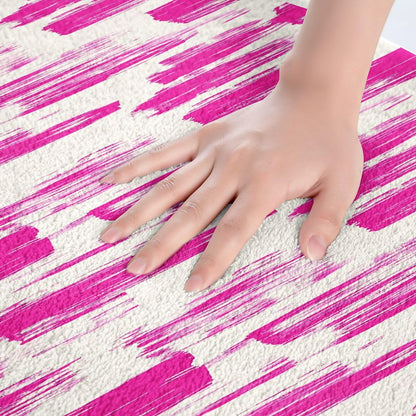 Pink Stripe Line Bathroom Rugs Microfiber 20"x32" Modern Art Bath Mats Non-Slip Luxury Bathroom Accessories Floor Doormats Soft Door Mat
