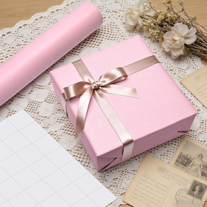 Gift Wrapping Paper, Pink Pearly Wrapping Paper Roll, 17 Inch X 32.8 Feet