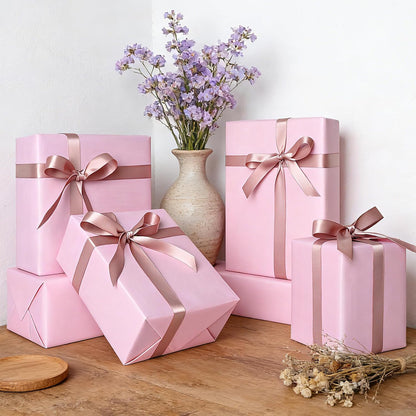 Gift Wrapping Paper, Pink Pearly Wrapping Paper Roll, 17 Inch X 32.8 Feet