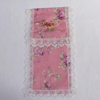 Rose Pattern Toilet Paper Holder Cover QSI-2209-F (Pink)
