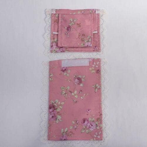 Rose Pattern Toilet Paper Holder Cover QSI-2209-F (Pink)