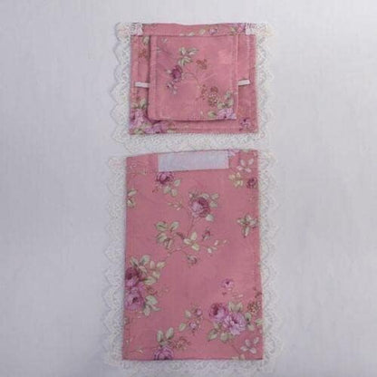Rose Pattern Toilet Paper Holder Cover QSI-2209-F (Pink)