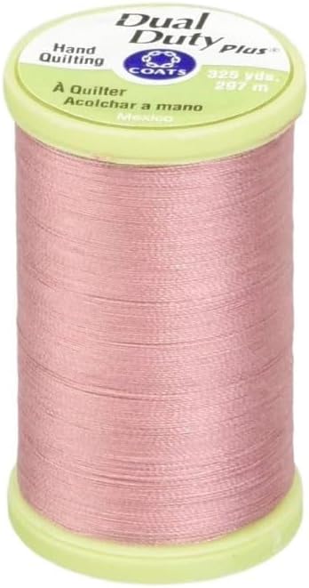 Coats & Clark Hand Quilting Sewing Thread Cotton Covered Polyester 325 Yards S960 3 Pack Bundle with 3 Needle Threaders (Almond Pink)
