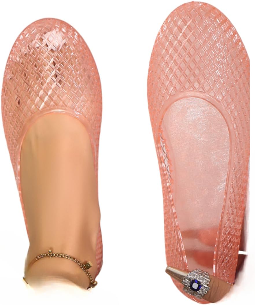 Jelly Mesh Ballet Flats Clear Jelly Sandals for Women Slip on Beach Water Shoes Barefoot Cute Kawaii Alternative Fashion for Girls Office Cruise Festivals Holiday Vacation Gifts Summer Wedding Guests