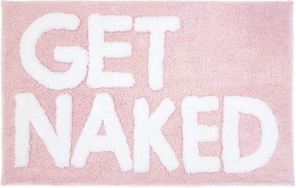 Get Naked Bath Mat Pink - Blush Bathroom Rugs - Bath Mat - 31" x 20"
