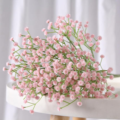 10Bundles Babys Breath Artificial Flowers 24.8in Fake Baby Breath Spring Flowers Real Touch Faux Gypsophila Flowers Bouquet for Outdoors Wedding DIY Bouquet Arrangement Party Home Table Decor(Pink)