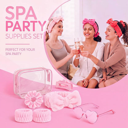 6 Set 42 Pcs Sleepover Spa Slumber Party Favor Kit, Pink Series