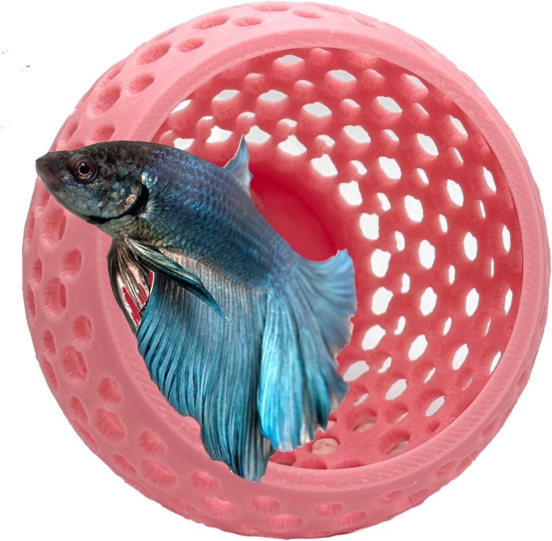 Betta Bulb Hide 2.0, Betta Bed & Aquarium Cave, Bubblegum Pink