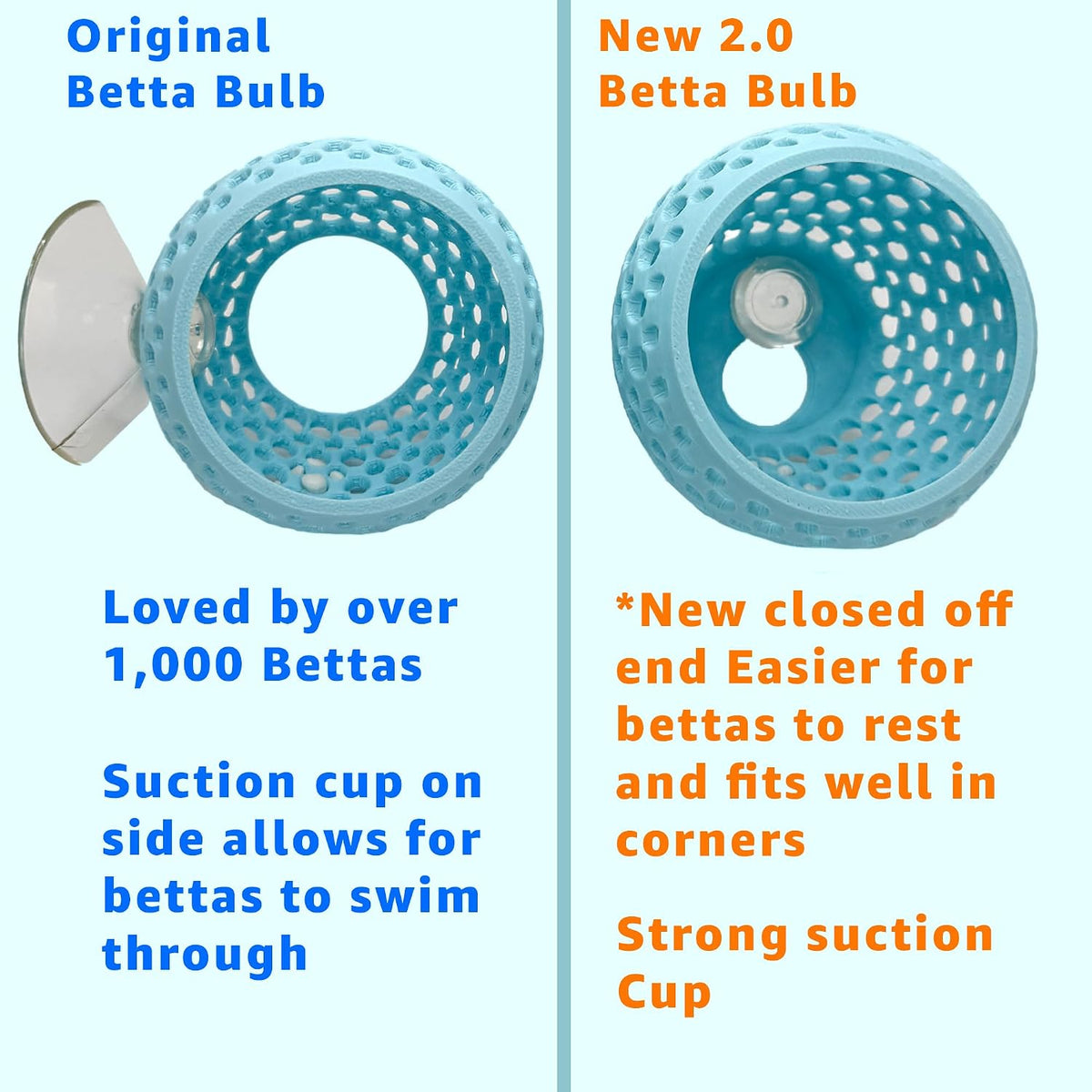 Betta Bulb Hide 2.0, Betta Bed & Aquarium Cave, Bubblegum Pink