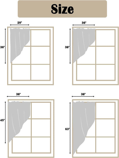 Swag Curtains, Solid Peach Modern Simple Stylish Rod Pocket Window Topper Curtains Valances for Kitchen Bedroom Living Room 2 Panel, 36""x45"", WJL-MAR6BLE20240430SHZF07222CUBCSAN