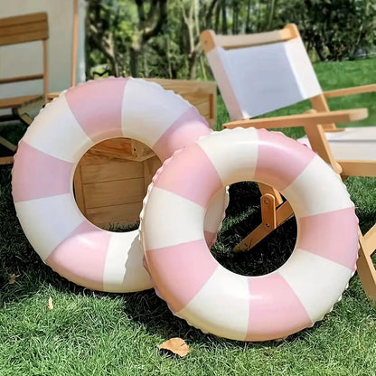 2PCS Floats for Adults Rings Striped Pool Float Large Swim Ring for Adults,35 Inch Classic Striped Teens Adult Inner Tubes Summer Beach Bachelorette Party