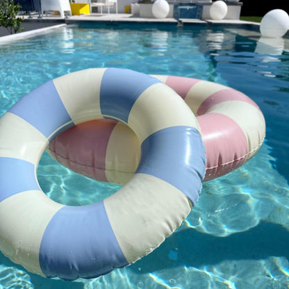 2PCS Floats for Adults Rings Striped Pool Float Large Swim Ring for Adults,35 Inch Classic Striped Teens Adult Inner Tubes Summer Beach Bachelorette Party