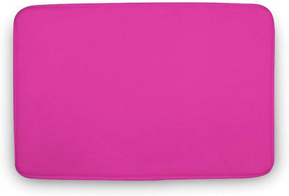 Solid Plain Bright Pink Bath Mat Rug 32x20, Ultra Soft Bathroom Rug, Non Slip and Absorbent Bath Rug Carpet for Bathroom Floor, Tub and Shower