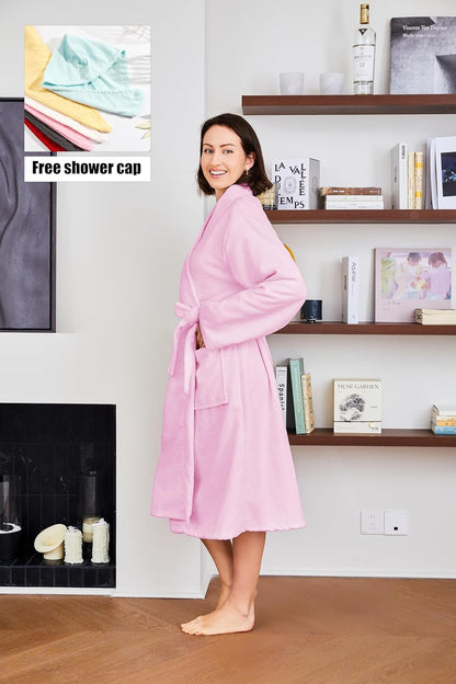 Kimono Womens Lightweight Bathrobe Terry Cloth Robes Knee Length