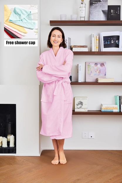 Kimono Womens Lightweight Bathrobe Terry Cloth Robes Knee Length