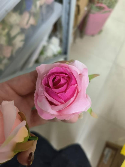 Deep Pink Rose Flower Corsage and Boutonniere Set 2
