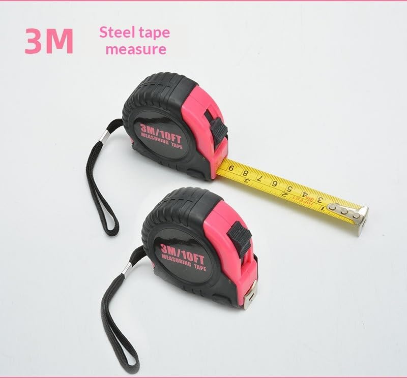 39-Piece Household Tool Set, Carbon Steel, with Claw Hammer, Pliers, Ratchet, Hex Socket, Utility Knife, Tape Measure, and Carrying Case (pink)