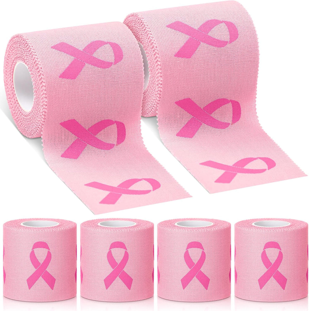 4 Pcs Pink Ribbon Athletic Tape Breast Cancer Awareness 2in X 23ft