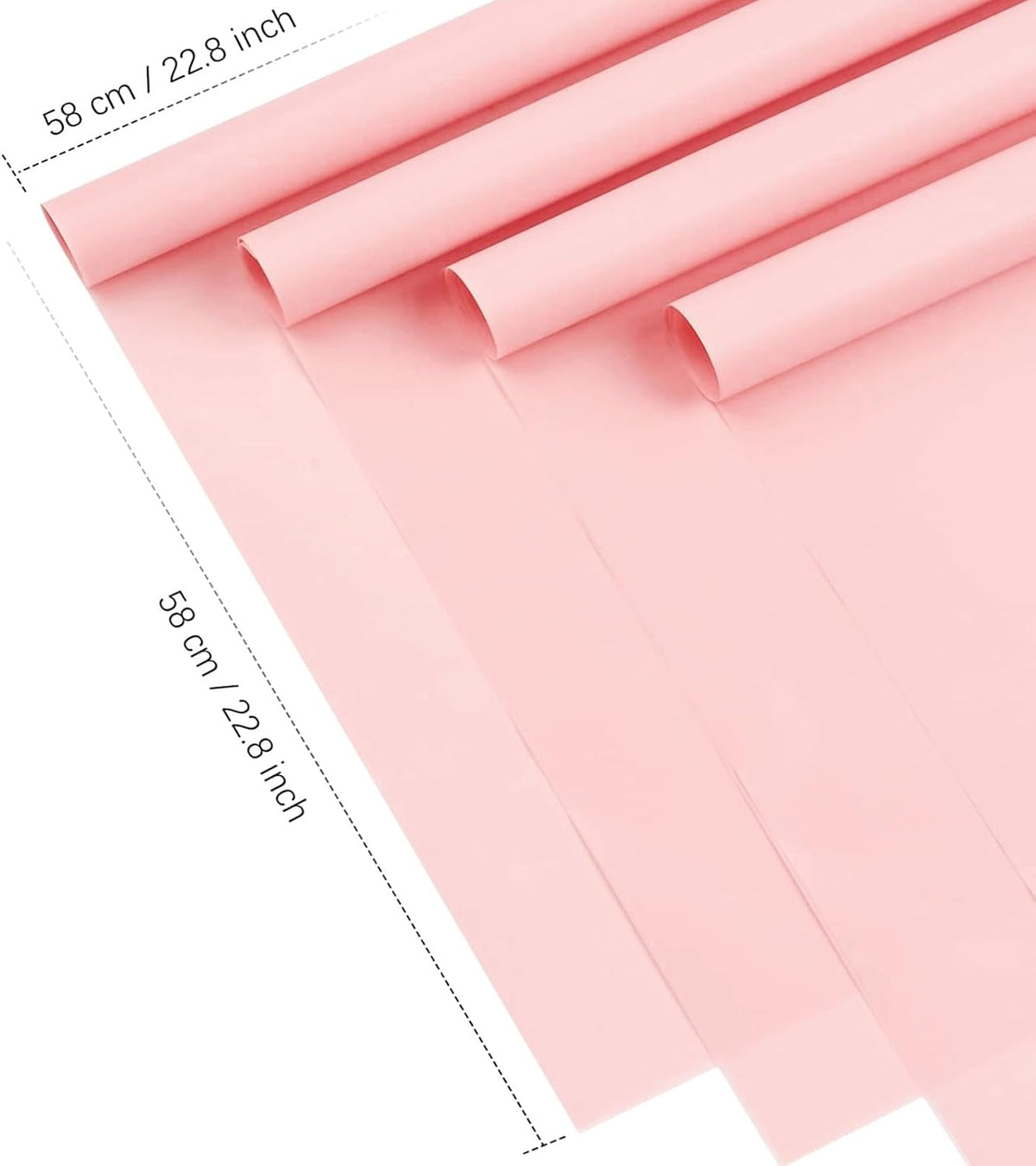 20 Sheets Pink Flower Wrapping Paper