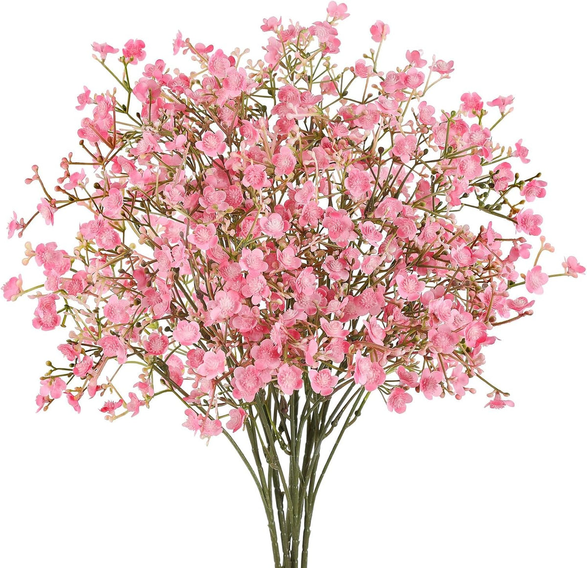6Pcs Babys Breath Artificial Flowers,Real Touch Fake Cherry Blossom Pink Flowers Faux Flowers Bouquets for Vase Home Office Wedding Spring Indoor Outdoor Centerpiece Table Decorations